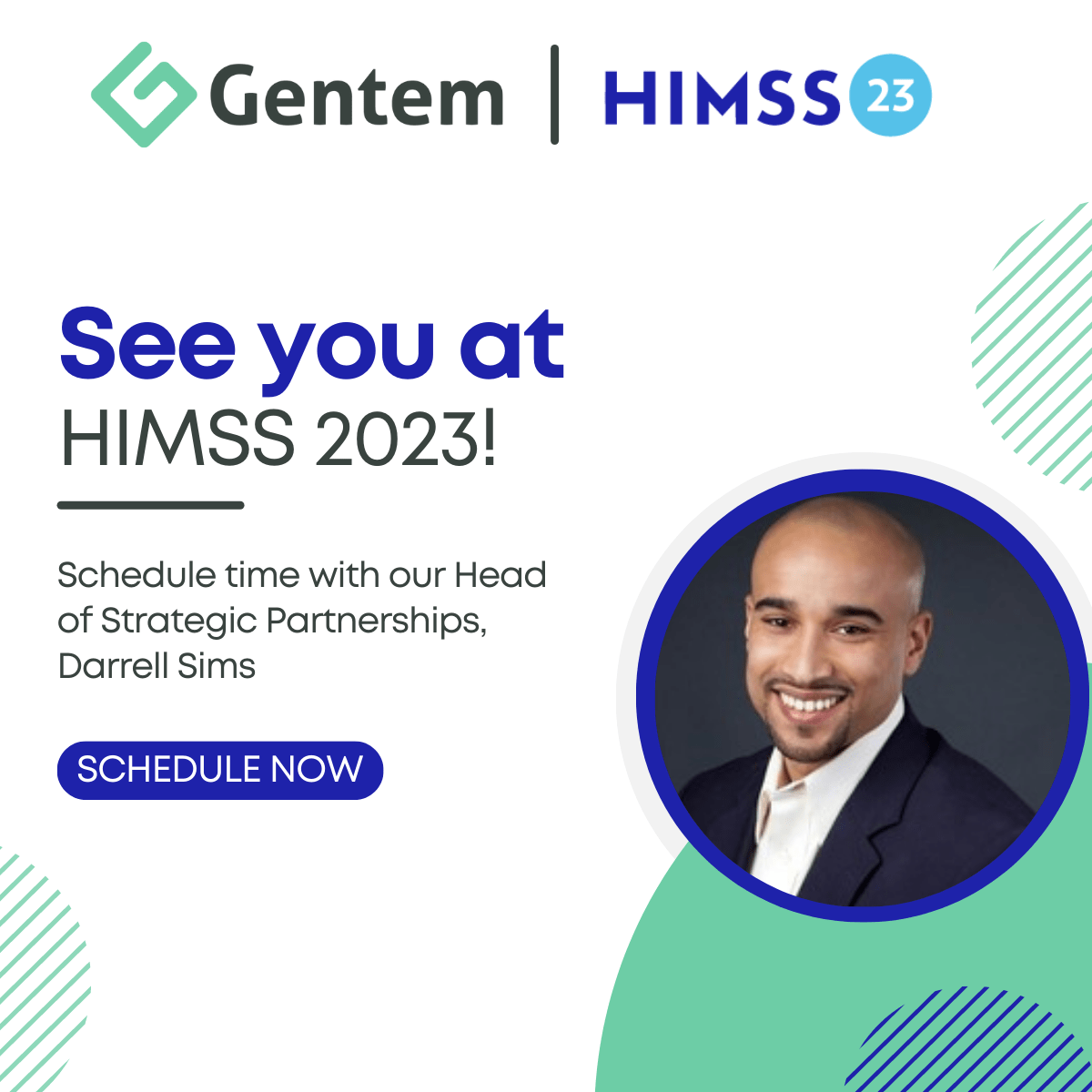 HIMSS 2023 Schedule a Meeting With Gentem
